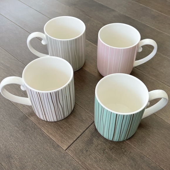 MIMI COLLECTION Pastel Colour Mug Set of 4, Coffee Tea Dinnerware Mug - Picture 2 of 8